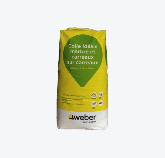 Webercol lanic blanc – 25 kg - détail produit