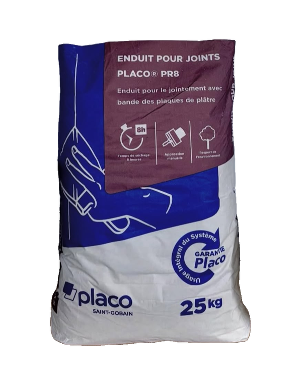 Enduit pour joints Placo PR8 – 25 kg